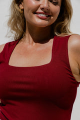 Vera Tank Top - Burgundy - The Self Styler