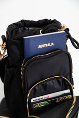 Noah Water Bottle Bag - Black - Suni and Sol - The Self Styler