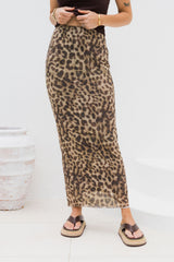 Taj Maxi Skirt - Leopard Print - The Self Styler
