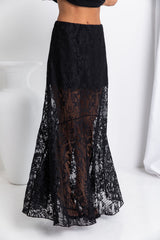Zahra Lace Skirt - Black - The Self Styler