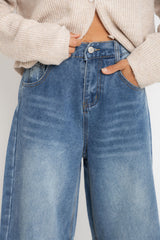 Cody Barrel Denim Jeans - Mid Blue Wash - The Self Styler