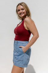 Vera Tank Top - Burgundy - The Self Styler