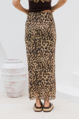 Taj Maxi Skirt - Leopard Print - The Self Styler