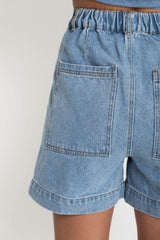 Byron Denim Shorts - Mid Wash - The Self Styler