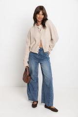 Hazel Knit Cardi - Oatmeal - The Self Styler