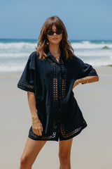 Sophie Relaxed-Fit Dress - Black - The Self Styler