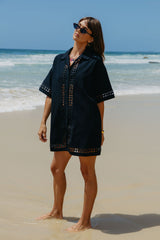 Sophie Relaxed-Fit Dress - Black - The Self Styler