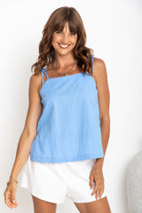 Luka Cami Top - Blue - The Self Styler