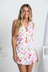 Sonny V-Neck Top - Tile Print - The Self Styler