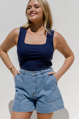 Vera Tank Top - Navy - The Self Styler