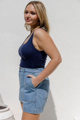 Vera Tank Top - Navy - The Self Styler