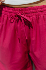 Luna Wide-Leg Stripe Pants - Raspberry Pink - The Self Styler