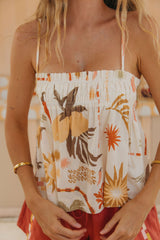 Sylvie Cami Top - Palmira Print - The Self Styler