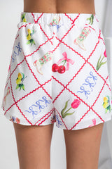 Lennon Wrap Skort - Tile Print - The Self Styler