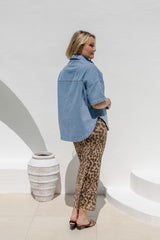 Juno Oversized Denim Shirt - Mid Wash - The Self Styler