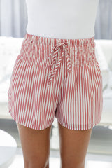 Remi Shorts - Pink and White Stripe - The Self Styler
