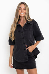 Tallon Denim Shirt - Black Wash - The Self Styler Exclusive - The Self Styler