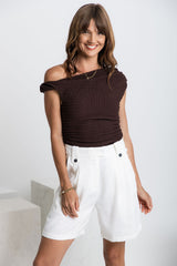 Taylor Bermuda Shorts - White - The Self Styler