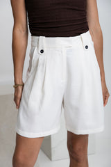Taylor Bermuda Shorts - White - The Self Styler