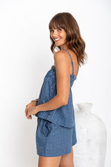 Isla Cami Top - Blue Gingham - The Self Styler
