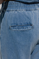 Nixon Wide-Leg Denim Pants - Light Wash - The Self Styler