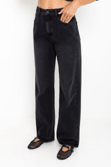 Dakota Straight-Leg Denim Jeans - Black Wash - The Self Styler Exclusive - The Self Styler