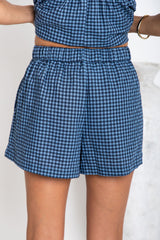 Wren Shorts - Blue Gingham - The Self Styler