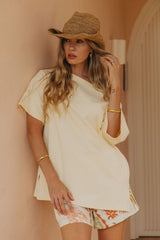 Arden Off-The-Shoulder Tee - Yellow - The Self Styler