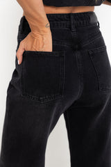 Dakota Straight-Leg Denim Jeans - Black Wash - The Self Styler Exclusive - The Self Styler