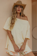 Arden Off-The-Shoulder Tee - Yellow - The Self Styler