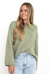 Elsie Knit Jumper - Sage Green - The Self Styler