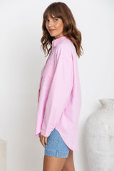 Bentley Relaxed-Fit Shirt - Pink Stripe - The Self Styler
