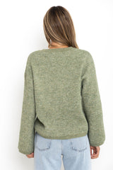 Elsie Knit Jumper - Sage Green - The Self Styler