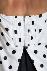 Eadie Polka Dot Top - White and Black - The Self Styler