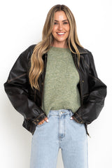 Elsie Knit Jumper - Sage Green - The Self Styler