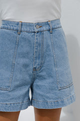 Byron Denim Shorts - Mid Wash - The Self Styler