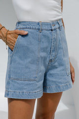 Byron Denim Shorts - Mid Wash - The Self Styler