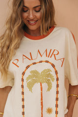 Palmira Graphic Tee - Cream - The Self Styler