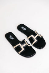 Sandra Slides - Black Raffia - The Self Styler