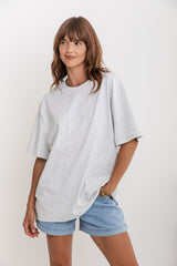 Sonny Relaxed-Fit Tee - Grey Marle - The Self Styler