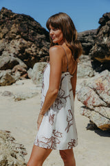 Coco Mini Dress - Choc Floral Print - The Self Styler