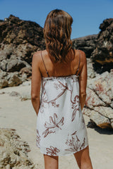 Coco Mini Dress - Choc Floral Print - The Self Styler