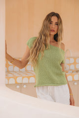 Avalon Off-The-Shoulder Top - Sage - The Self Styler