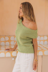 Avalon Off-The-Shoulder Top - Sage - The Self Styler
