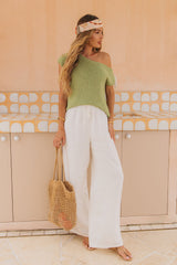 Avalon Off-The-Shoulder Top - Sage - The Self Styler