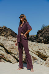 Zulu Cotton Pants - Choc Berry - The Self Styler