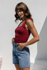 Vera Tank Top - Burgundy - The Self Styler