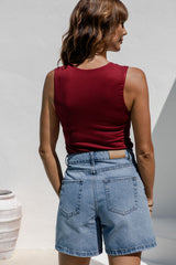 Vera Tank Top - Burgundy - The Self Styler