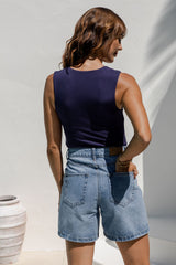 Vera Tank Top - Navy - The Self Styler