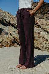Zulu Cotton Pants - Choc Berry - The Self Styler